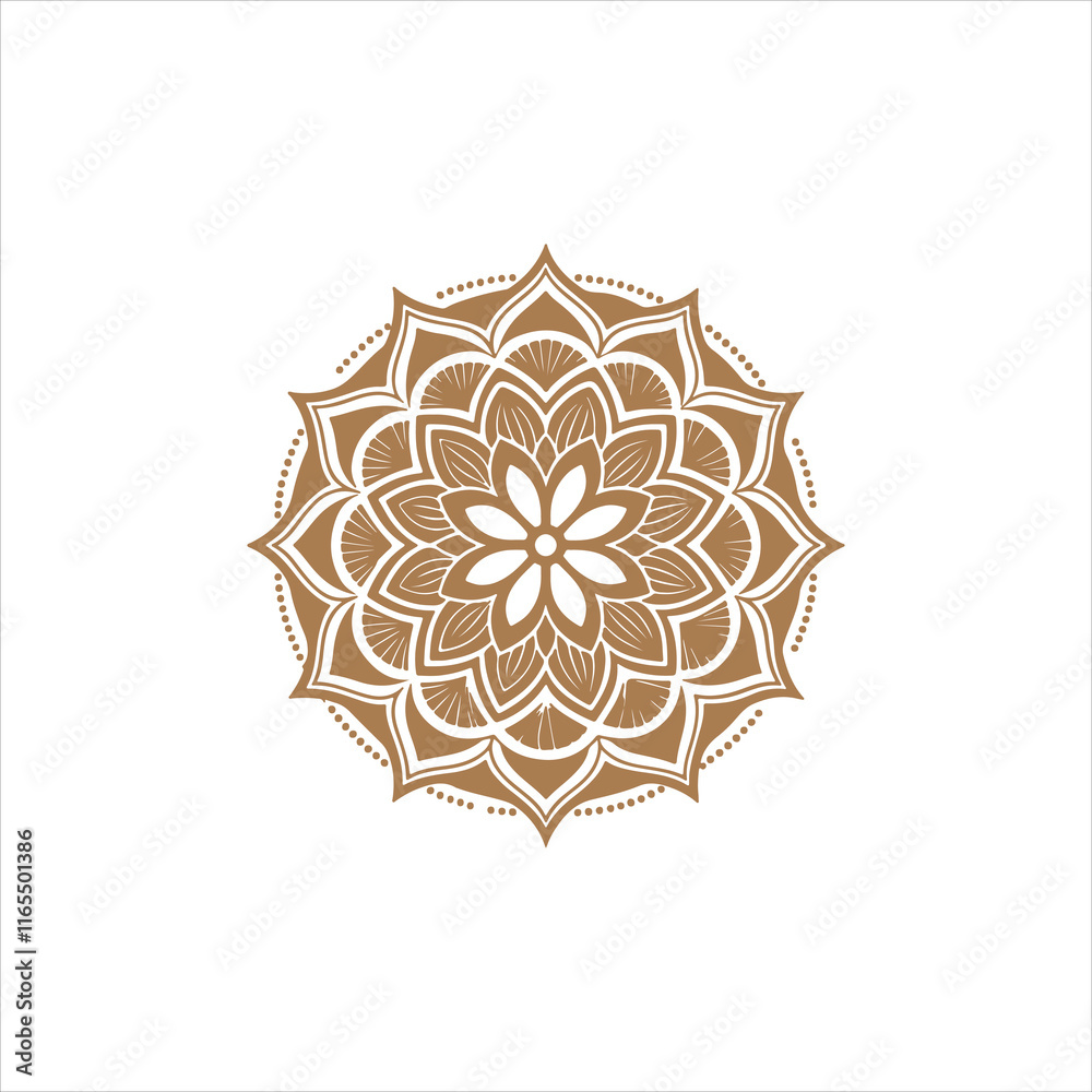 Top view of a ceramic plate showcasing a detailed floral mandala design in vibrant orange and teal colors, isolated on white background. Top view of a ceramic plate showcasing a detailed floral mandala design in vibrant orange and teal colors, isolated on white background.