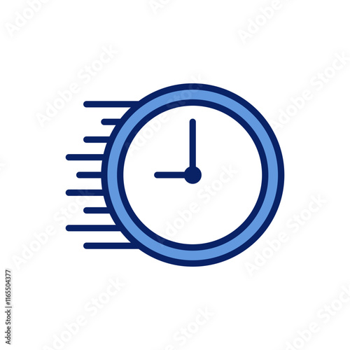 Time speed vector icon, flat design stopwatch symbol.