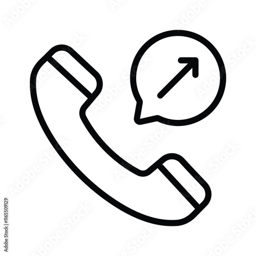 Outgoing call icon representing initiated voice communication