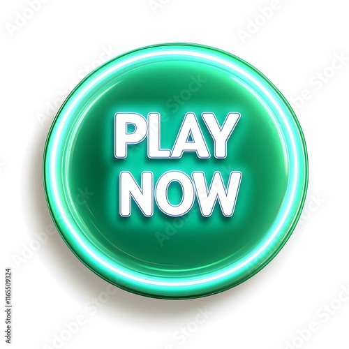 Free Download Bright green button inviting users to engage immediately in activity or game - GFXLoad