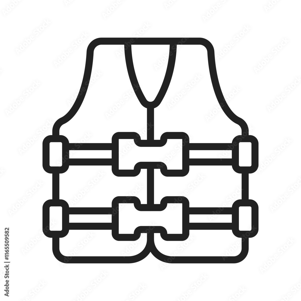 Life Vest icon vector image. Suitable for mobile apps, web apps and print media. Life Vest icon vector image. Suitable for mobile apps, web apps and print media.