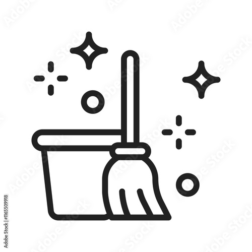 Cleaning icon vector image. Suitable for mobile apps, web apps and print media.