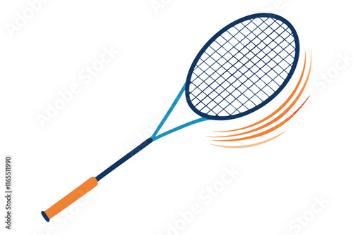 badminton stylish bat design line art vector 