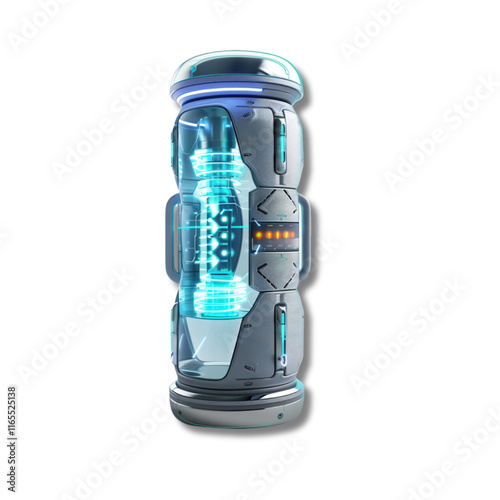 Futuristic energy container with advanced technology