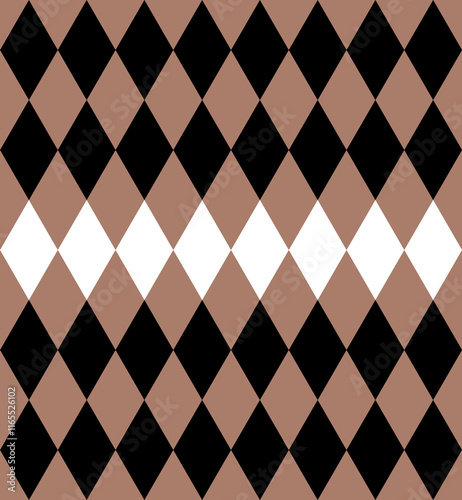 rhomb  pattern mocco maus, black, diamond,  white, romb black white