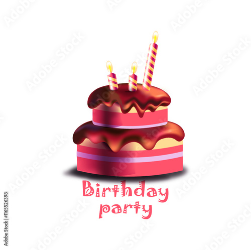 taart birthday party, sweet, cake card, festive candle, birthday cake with candles photo