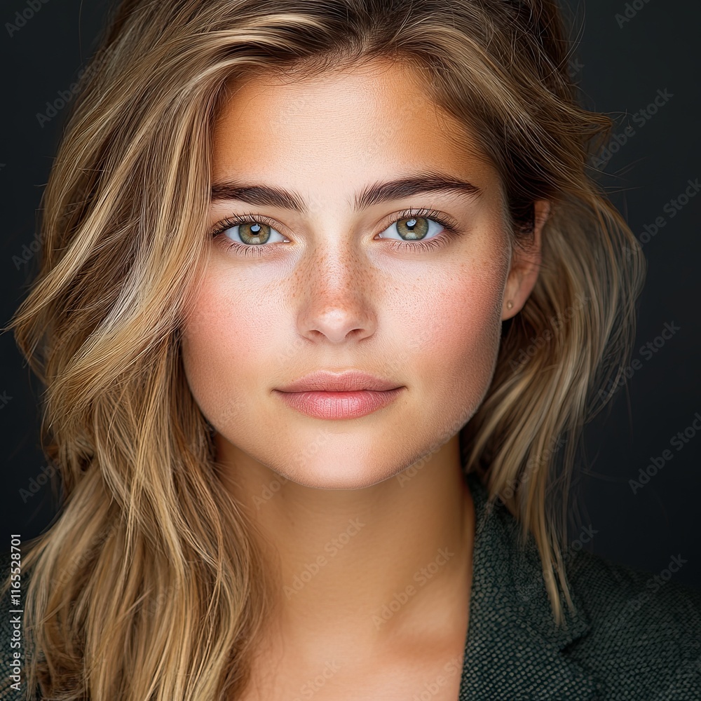 Fototapeta premium Professional Close-Up Portrait with Natural Lighting