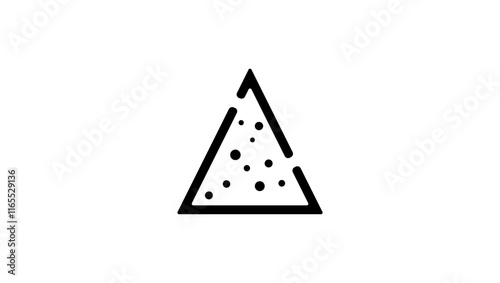 nachos symbol, black isolated silhouette
