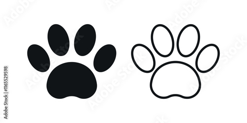 Dog paw icons.