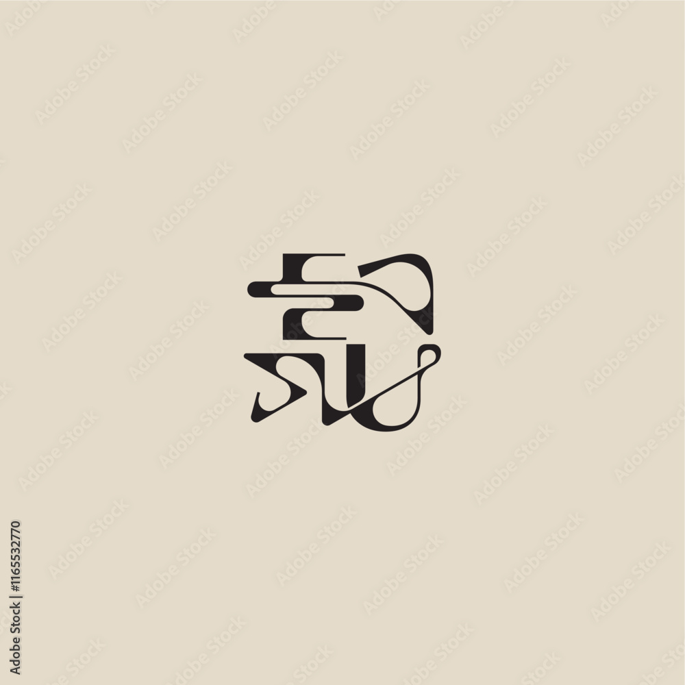 curved typography monogram EU bold style and luxury concept elegant initial logo letter curved typography monogram EU bold style and luxury concept elegant initial logo letter