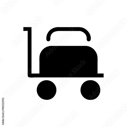 Luggage Trolley icon. Vector illustration 