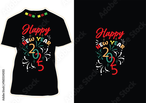 Happy New Year 2025 T-shirt Design