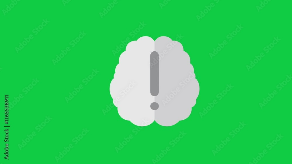 A human head icon with an exclamation mark on a green background, symbolizing alertness, critical thinking, and problem-solving. Suitable for educational or business content. A human head icon with an exclamation mark on a green background, symbolizing alertness, critical thinking, and problem-solving. Suitable for educational or business content.