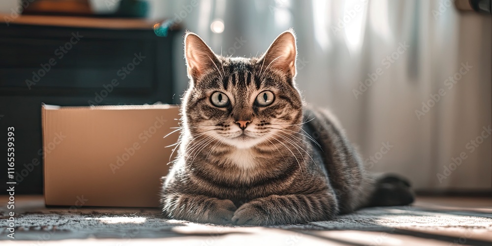 Funny red cat looking out of the box on Isolated Black background Funny red cat looking out of the box on Isolated Black background