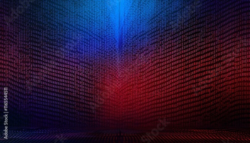 Mathematical series texture background in shades of blue and red photo