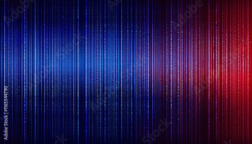 Mathematical series, matrix texture background in shades of blue and red
