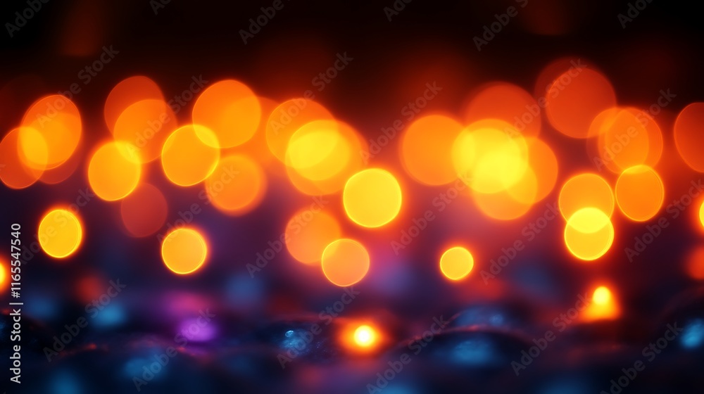 Abstract Orange and Blue Bokeh Lights Background Abstract Orange and Blue Bokeh Lights Background