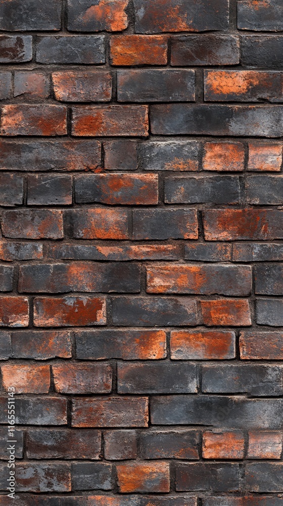 dark aged brick wall background with deep red and brown tones, rough textured surface with patches of worn mortar, vintage industrial background.
dark aged brick wall background with deep red and brown tones, rough textured surface with patches of worn mortar, vintage industrial background.