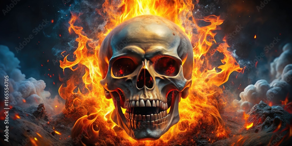Flaming Skull Primal Scream, Rule of Thirds Flaming Skull Primal Scream, Rule of Thirds