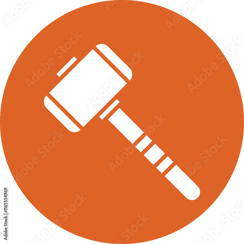 Sledgehammer glyph circle icon