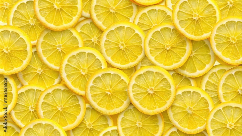 A vibrant and refreshing background texture featuring a close-up shot of numerous lemon slices arranged in a random, overlapping pattern, showcasing the citrus fruit's natural beauty and zest. A vibrant and refreshing background texture featuring a close-up shot of numerous lemon slices arranged in a random, overlapping pattern, showcasing the citrus fruit's natural beauty and zest.