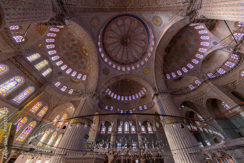 Obraz na płótnie Interior of The Sultanahmet Mosque (Blue Mosque) in Istanbul ( Turkish: Sultan Ahmet Cami) w salonie
