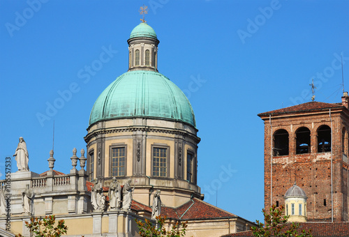 cathedral domel and belfry - Vercelli - Piemonte region - Italy photo