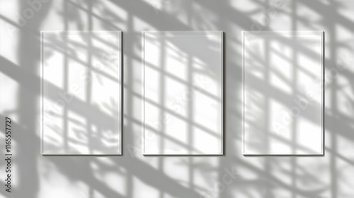 White Frames Mockup, Shadow Overlay Illustration