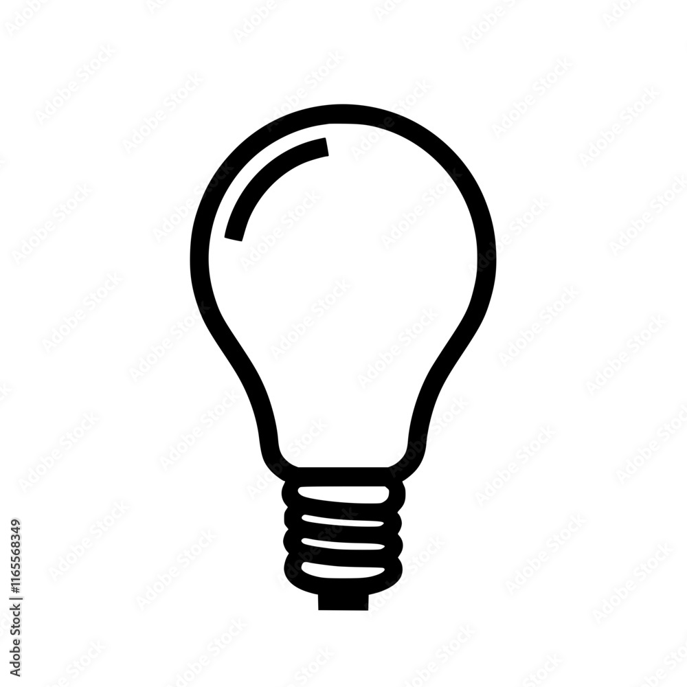 A simple line drawing of a light bulb, symbolizing ideas, innovation, and solutions. Perfect for websites, presentations, or any project needing a creative spark. A simple line drawing of a light bulb, symbolizing ideas, innovation, and solutions. Perfect for websites, presentations, or any project needing a creative spark.
