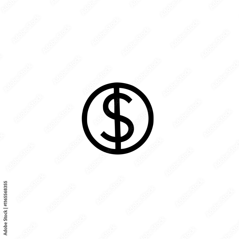 A simple graphic depicting a dollar sign ($) enclosed within a circle. This minimalist design is ideal for representing financial concepts, currency, or monetary value in a clean and modern way. A simple graphic depicting a dollar sign ($) enclosed within a circle. This minimalist design is ideal for representing financial concepts, currency, or monetary value in a clean and modern way.