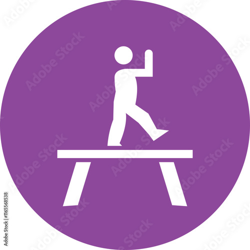 Balance Beam glyph circle icon