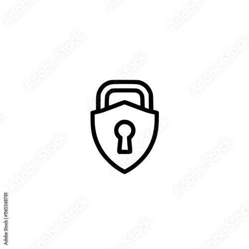 Secure padlock icon within a shield, symbolizing data protection and online safety.  A simple yet powerful graphic for security-related projects.