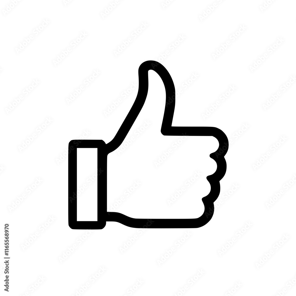 Thumbs up! A simple, bold line art icon representing approval, positivity, and agreement. Perfect for websites, apps, and social media. Thumbs up! A simple, bold line art icon representing approval, positivity, and agreement. Perfect for websites, apps, and social media.