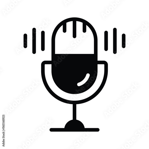 Voice recorder icon representing audio recording and communication