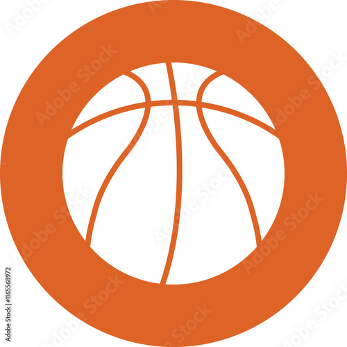 Basketball glyph circle icon