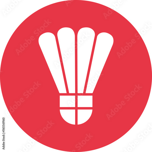 Badminton Shuttlecock glyph circle icon