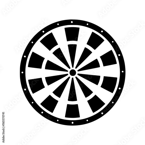 A classic dartboard, ready for a game of skill and precision.  Test your aim and challenge your friends to a thrilling competition!