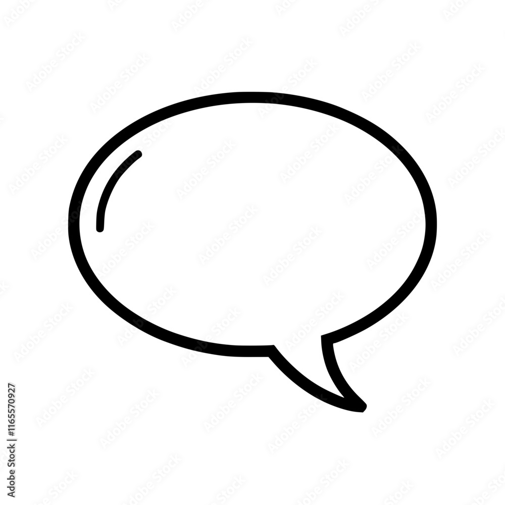 Simple black outline of a speech bubble, perfect for communication, dialogue, or conversation concepts. Use this versatile graphic for websites, apps, and presentations to represent communication. Simple black outline of a speech bubble, perfect for communication, dialogue, or conversation concepts. Use this versatile graphic for websites, apps, and presentations to represent communication.