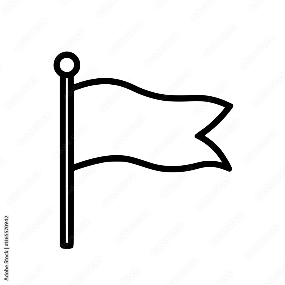 Simple minimal flag icon vector illustration Simple minimal flag icon vector illustration