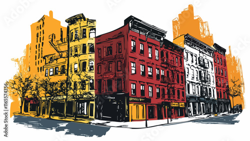 Streets of the Lower East Side, NYC.eps