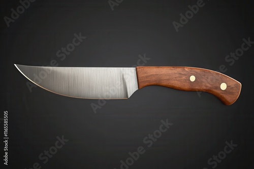 3D icon of a kitchen knife Transparent background