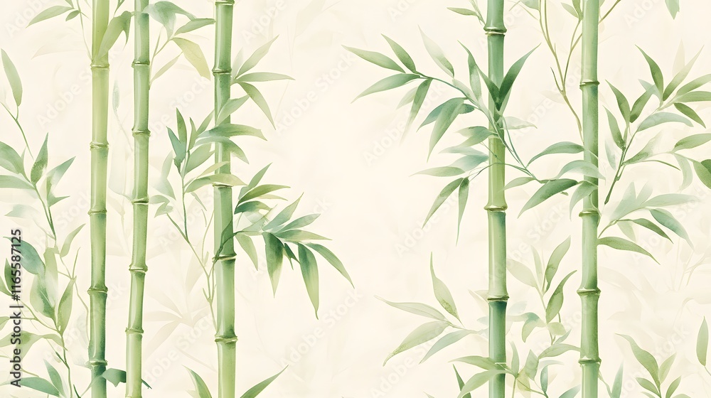 Fototapeta premium Serene Bamboo Forest Landscape