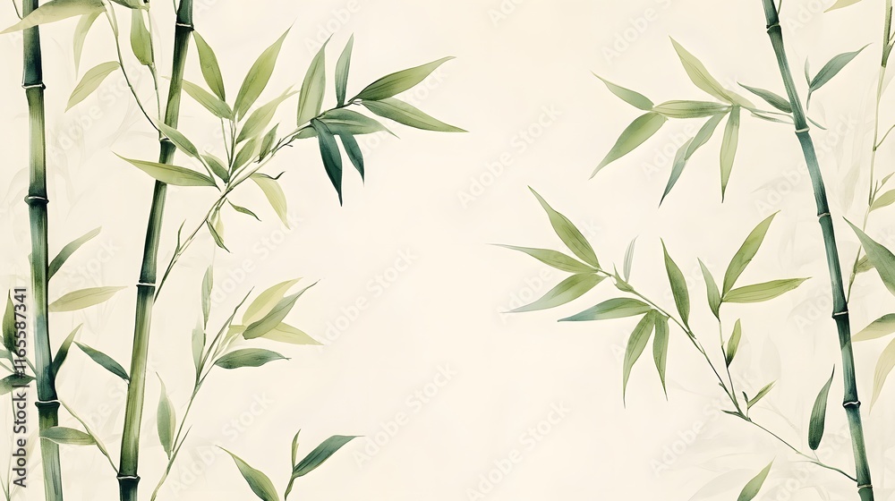 Fototapeta premium Serene Bamboo Forest Landscape