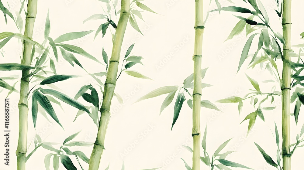 Fototapeta premium Serene Bamboo Forest Landscape