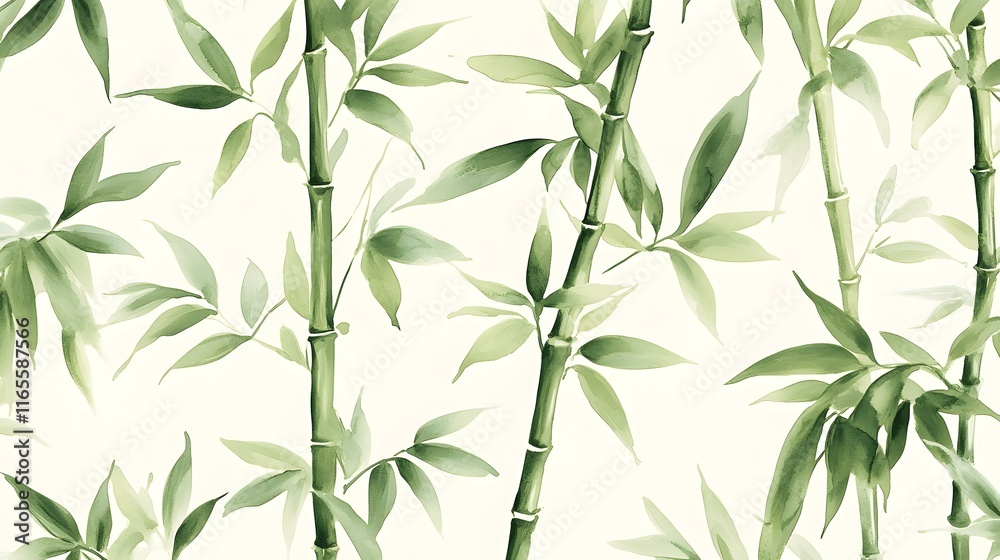 Naklejka premium Serene Bamboo Forest Landscape