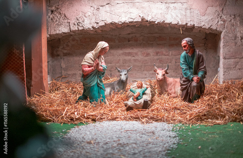 Nativity Scene Statues with Mary, Joseph and Baby Jesus