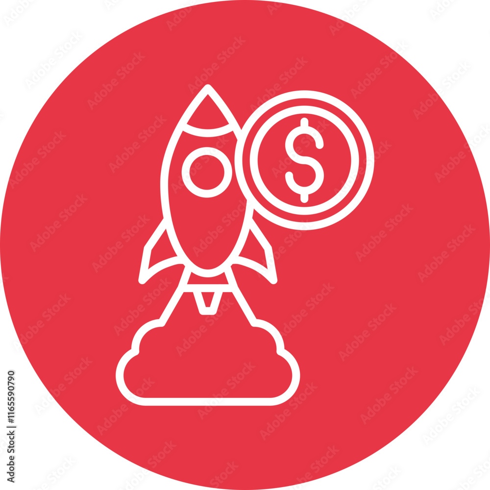 Startup Culture line circle icon