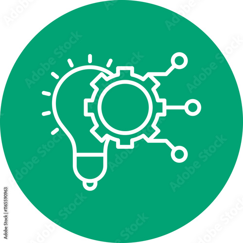 Disruptive Innovation line circle icon