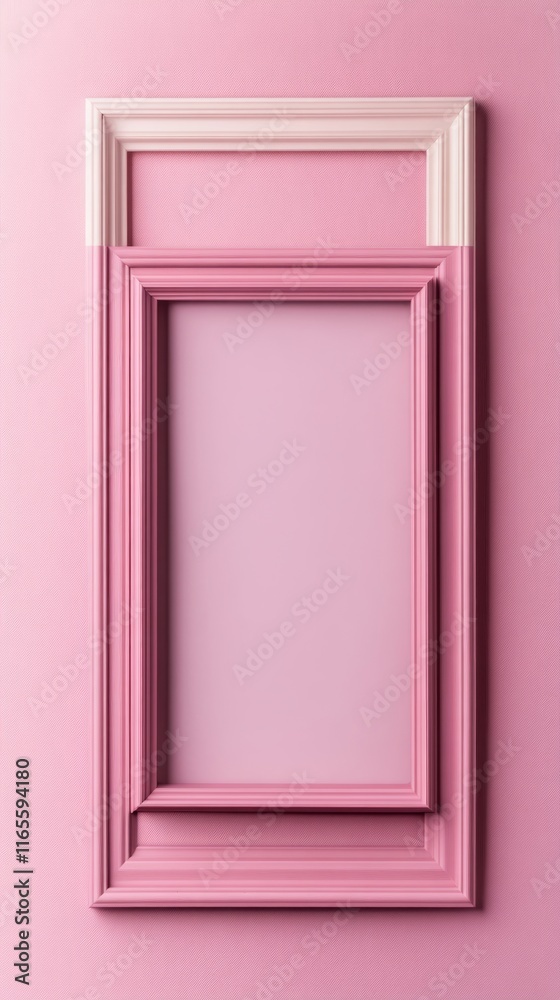 Double Pink Picture Frame Design: A Modern Decorative Wall Art Piece for Your Home Double Pink Picture Frame Design: A Modern Decorative Wall Art Piece for Your Home