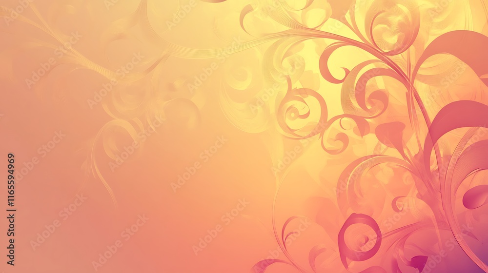 Abstract Orange and Pink Floral Design Background Abstract Orange and Pink Floral Design Background